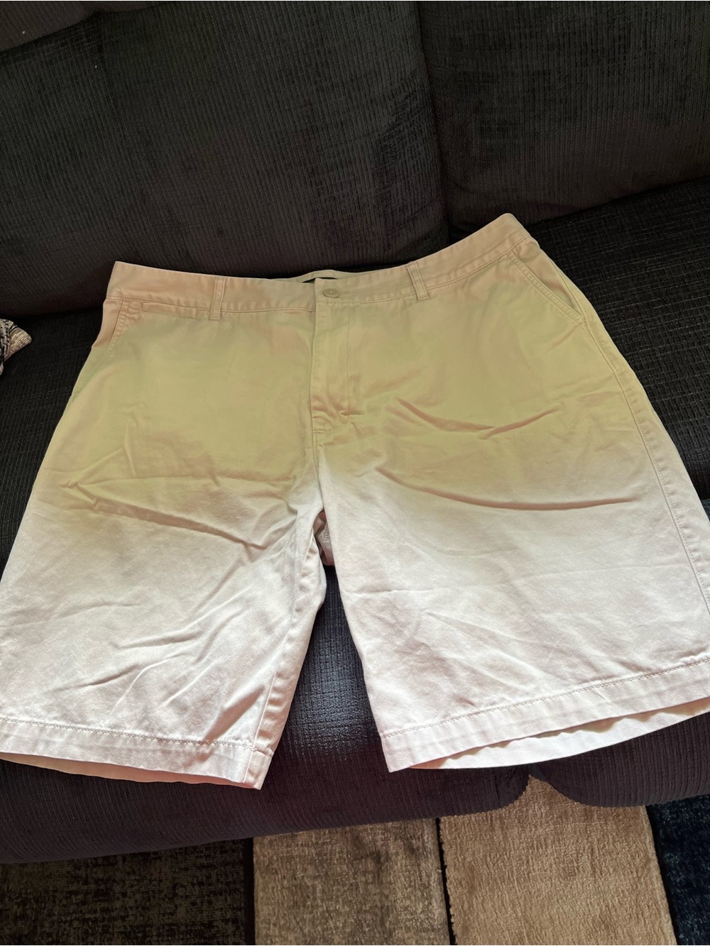 Men's Flat-Front Chino Shorts in Light Tan
